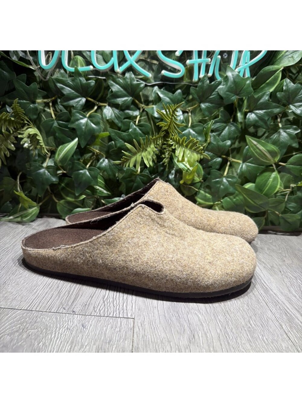 Dr. Weil Mens Wool Slip On Slippers Light Brown Orthaheel Size 11